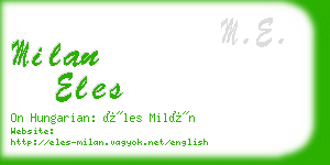 milan eles business card